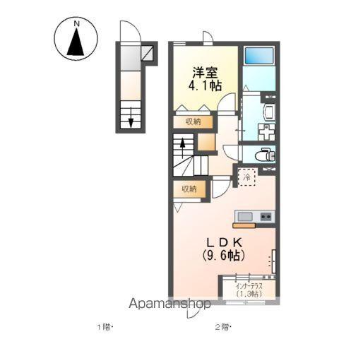 ヴェルジュ ナナ(1LDK/2階)の間取り写真
