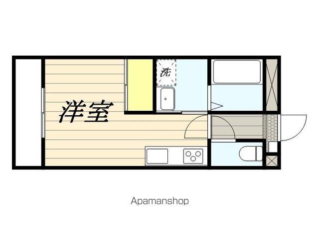 オーシャン六つ門(1K/3階)の間取り写真