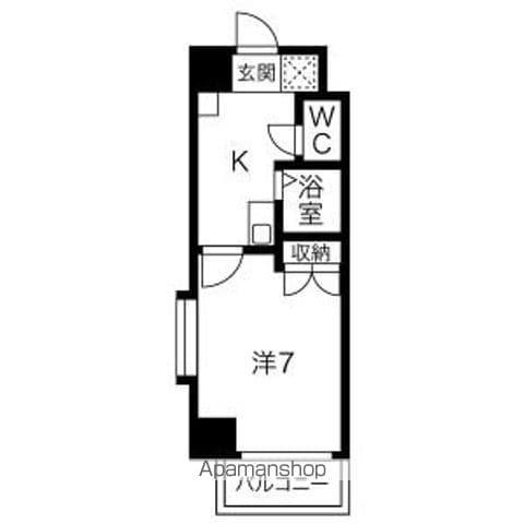 シティライフ名駅(1K/6階)の間取り写真