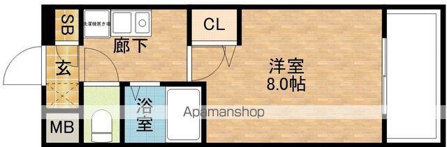 北大阪急行南北線 緑地公園駅 徒歩13分 5階建 築29年(1K/3階)の間取り写真