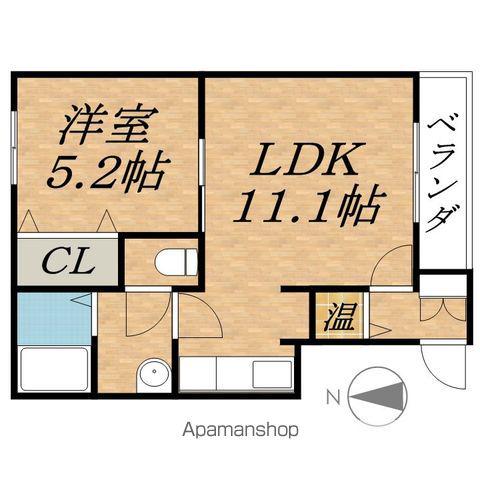 エルレーブⅠ(1LDK/3階)の間取り写真