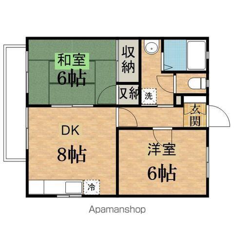 第6登陽コーポ(2DK/1階)の間取り写真