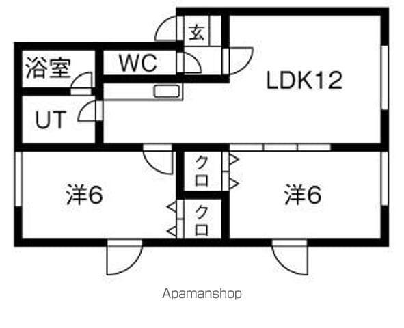 ラディアンスⅠ(2LDK/2階)の間取り写真