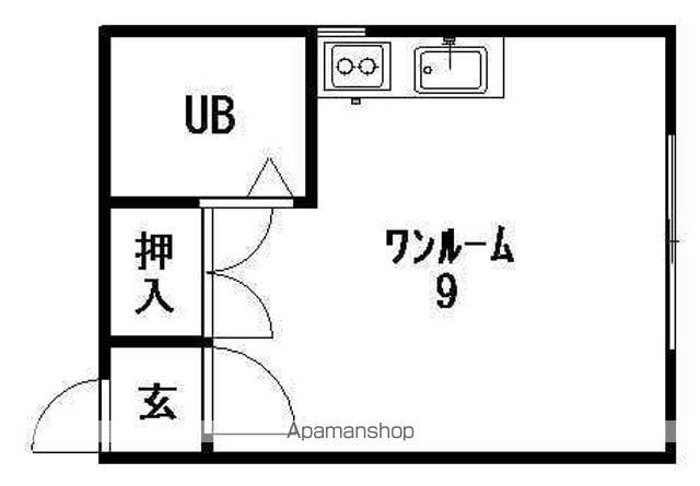 ハイツエイトワン(ワンルーム/3階)の間取り写真