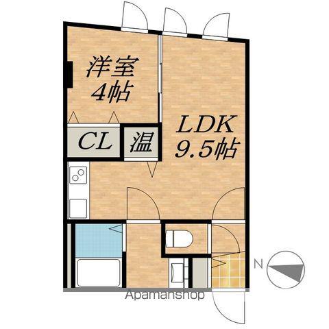 IVY E(1LDK/3階)の間取り写真