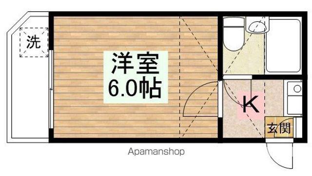 シティパレスコーポ旭(1K/2階)の間取り写真