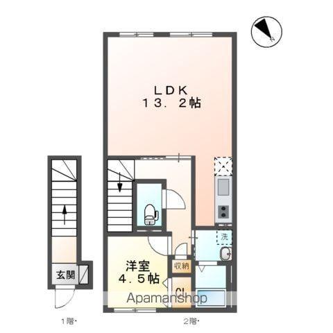 グランコート・デネブ(1LDK/2階)の間取り写真