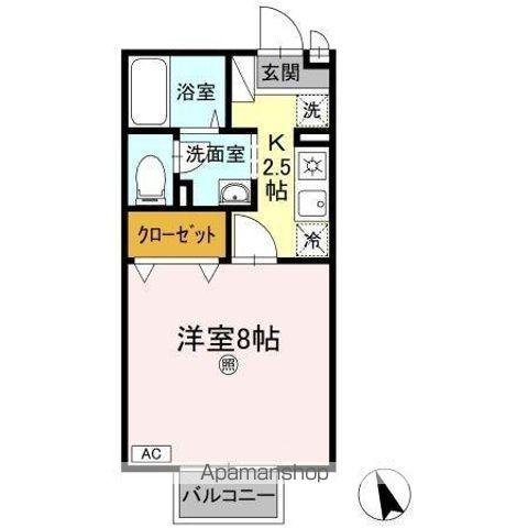 コーポラスダイクヤ(1K/2階)の間取り写真