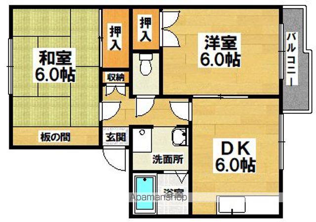 楠本ハイツ(2DK/1階)の間取り写真