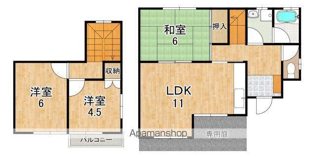ガーデンハウス相楽かぶと台(3LDK)の間取り写真
