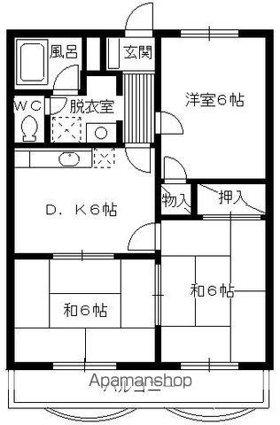 グランシャリオ(3DK/1階)の間取り写真