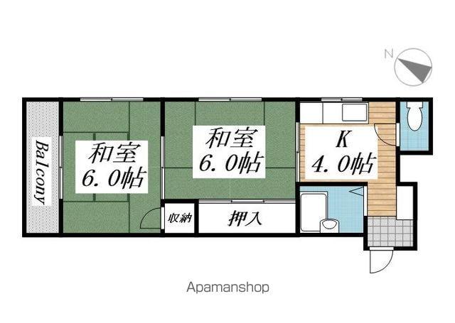 プレアール初音(2K/5階)の間取り写真