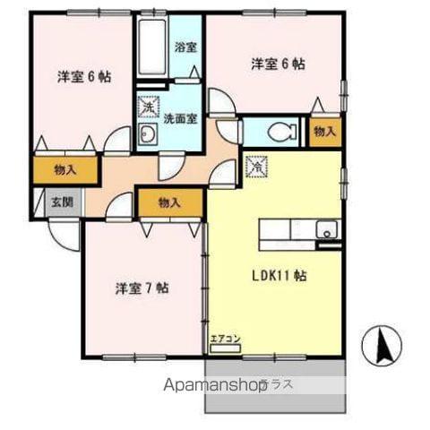 リビングタウン飯岡新田2(3LDK/1階)の間取り写真