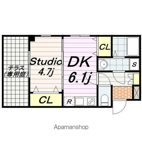 プランドール千葉(1DK/3階)の間取り写真