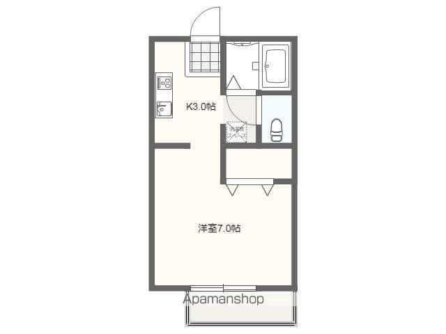 パーク アベ(1K/1階)の間取り写真