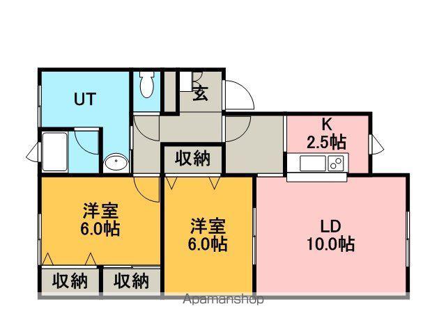 ロジェ・31(2LDK/1階)の間取り写真