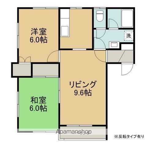 アップルコートC(2LDK/1階)の間取り写真