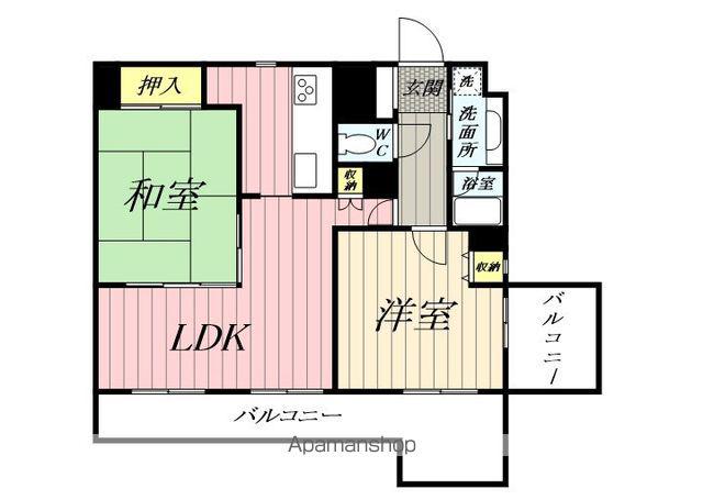 セレスト三郷(2LDK/10階)の間取り写真