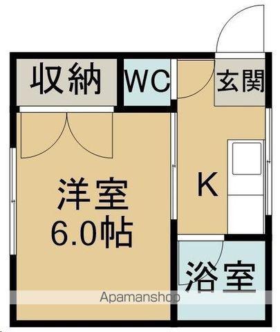 第三コーポ金丸(1K/1階)の間取り写真