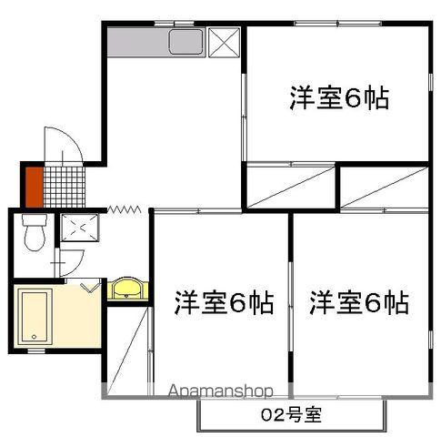 綾美ハイツ B(3K/1階)の間取り写真