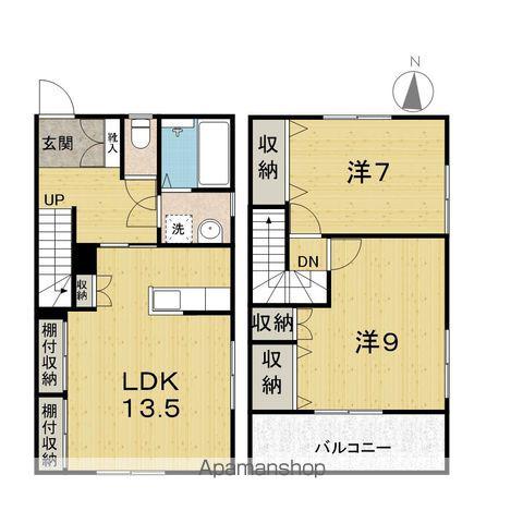 ベルフェリーチェⅠ(2LDK)の間取り写真