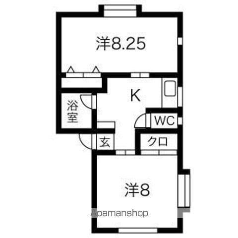 サンライフ(2K/1階)の間取り写真