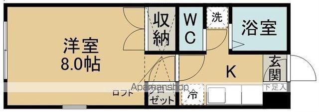 パルヒルズ(1K/1階)の間取り写真
