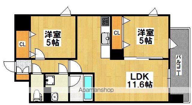 プレステージ9番館(2LDK/8階)の間取り写真