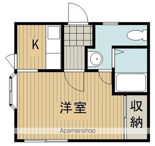 パレスアクアマリン大形(1K/1階)の間取り写真