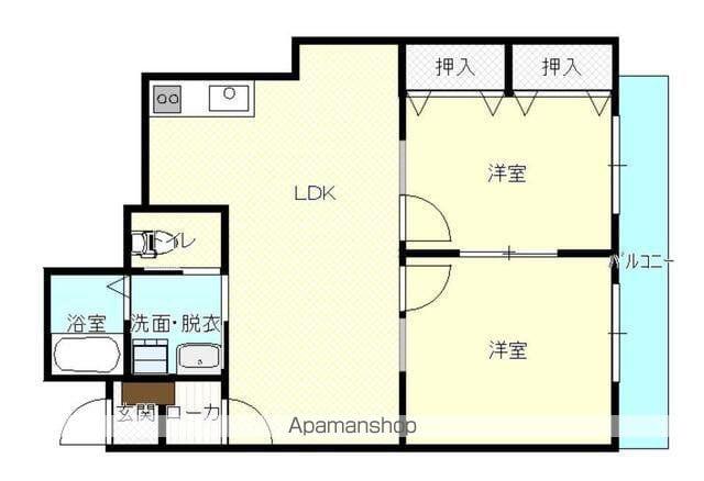 TOKIWA13ビル(2LDK/5階)の間取り写真