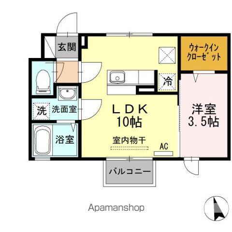 CITY HOUSE SEVEN(1LDK/1階)の間取り写真