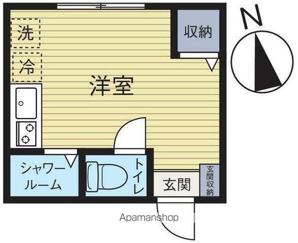 ソラーレ 山手(ワンルーム/1階)の間取り写真