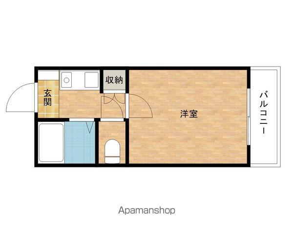 ラピュタ(ワンルーム/3階)の間取り写真