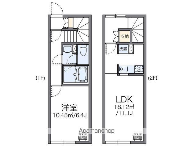 レオネクストヴィンデ(1LDK/1階)の間取り写真