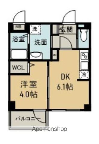 AR庚午南(1DK/3階)の間取り写真