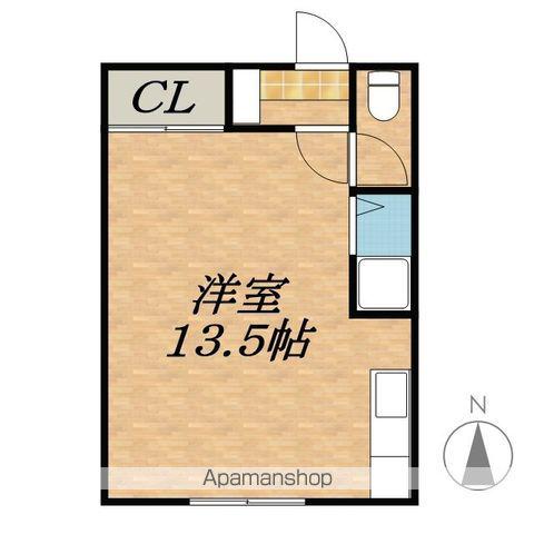 ピュアハウス(ワンルーム/2階)の間取り写真