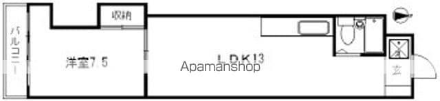 ルミー森川(1LDK/3階)の間取り写真