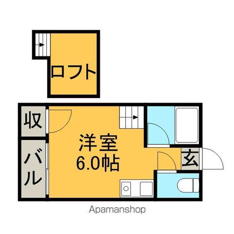 ソフリナ香椎(ワンルーム/1階)の間取り写真