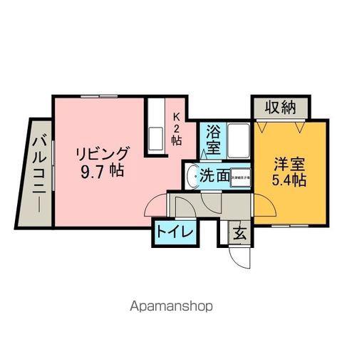 フォーシーズンズ植物園(1LDK/7階)の間取り写真