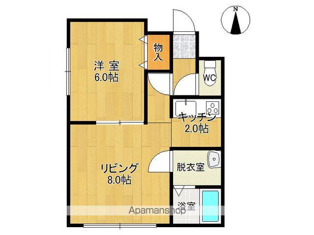 リバティ1212(1LDK/1階)の間取り写真