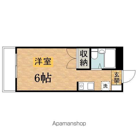 シャトル井上(ワンルーム/2階)の間取り写真