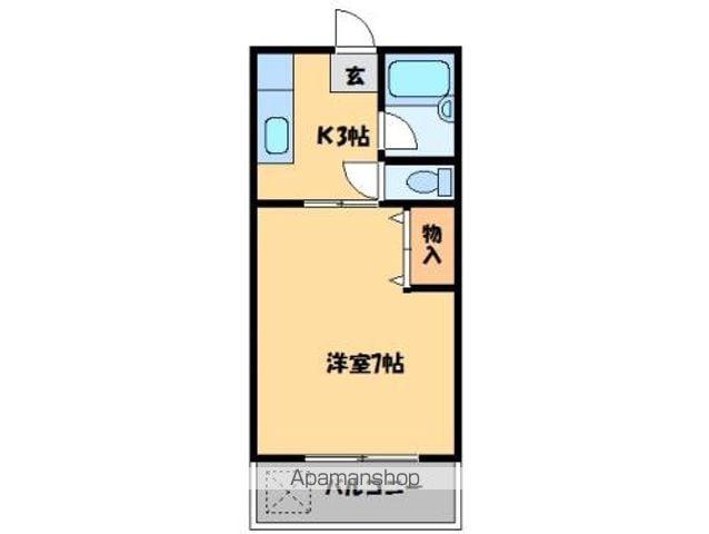 シェーンブルン(1K/1階)の間取り写真