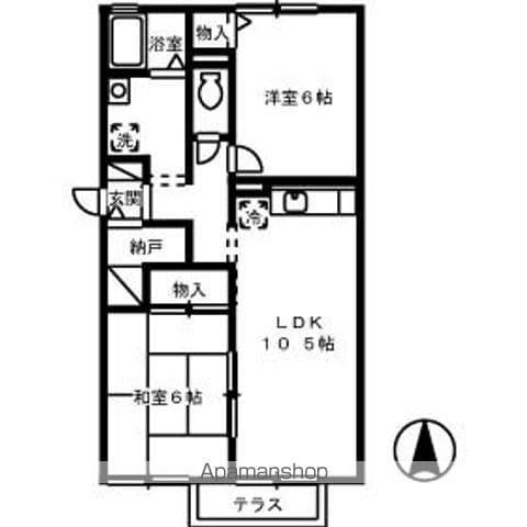 エポック21(2LDK/1階)の間取り写真