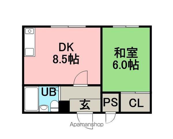 イーストホープ(1DK/5階)の間取り写真
