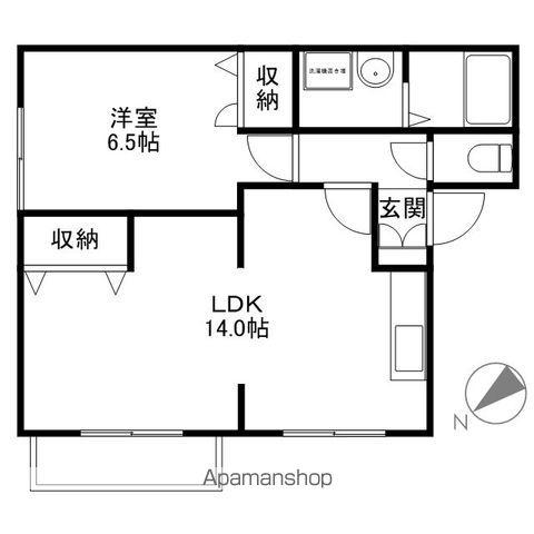 サンパティーク21(1LDK/1階)の間取り写真