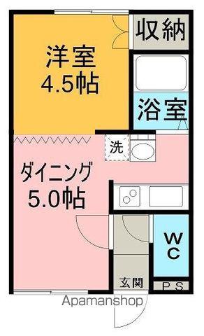 メゾンドギャルソン(1DK/1階)の間取り写真