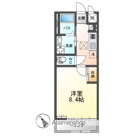 メゾン・ド・セイワA(1K/2階)の間取り写真