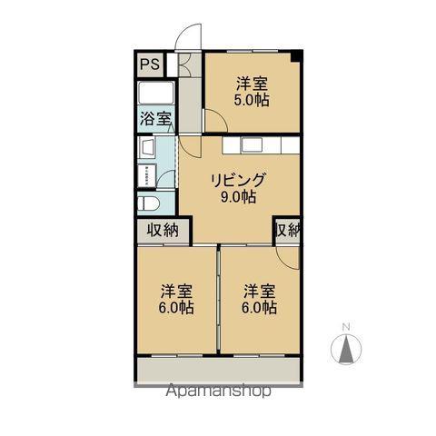 大恵第3マンション(3DK/2階)の間取り写真