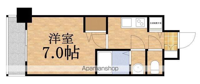 PRESSANCE水都OKAWA(1K/4階)の間取り写真