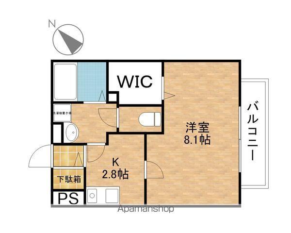 アーバンプロムナードⅡ(1K/2階)の間取り写真